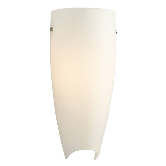 Wall Sconce - Brushed Nickel with Satin White Glass 213140BN Galaxy Lighting - Bright Light Chandeliers