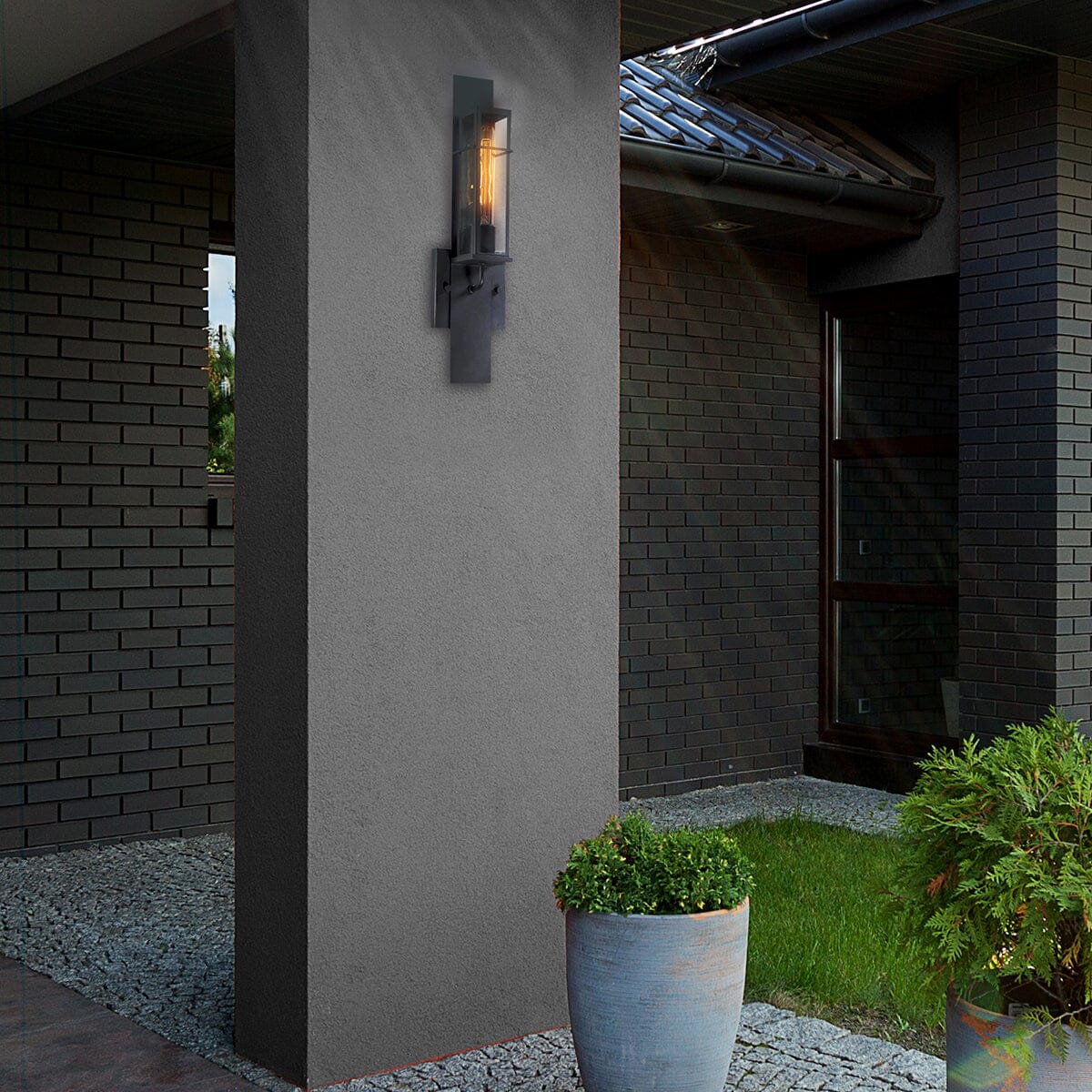 Muller 1-Light Outdoor Wall Sconce 28053-019 Eurofase Lighting - Bright Light Chandeliers
