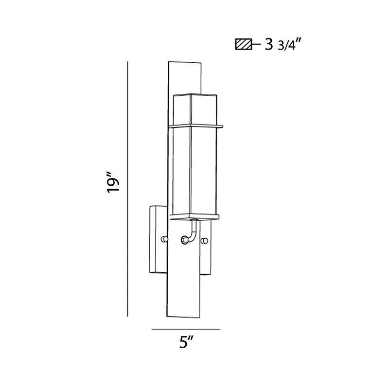 Muller 1-Light Outdoor Wall Sconce 28053-019 Eurofase Lighting - Bright Light Chandeliers