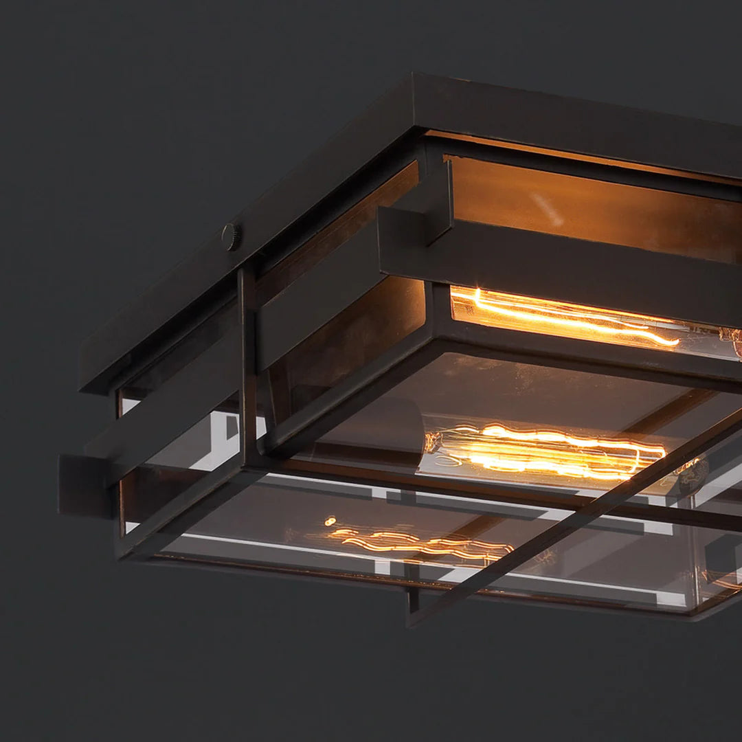 Muller 2-Light Outdoor Flushmount 28055-013 Eurofase Lighting - Bright Light Chandeliers