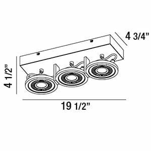 Vision 3-Light Track LED Surface 29488-018 Eurofase Lighting - Bright Light Chandeliers