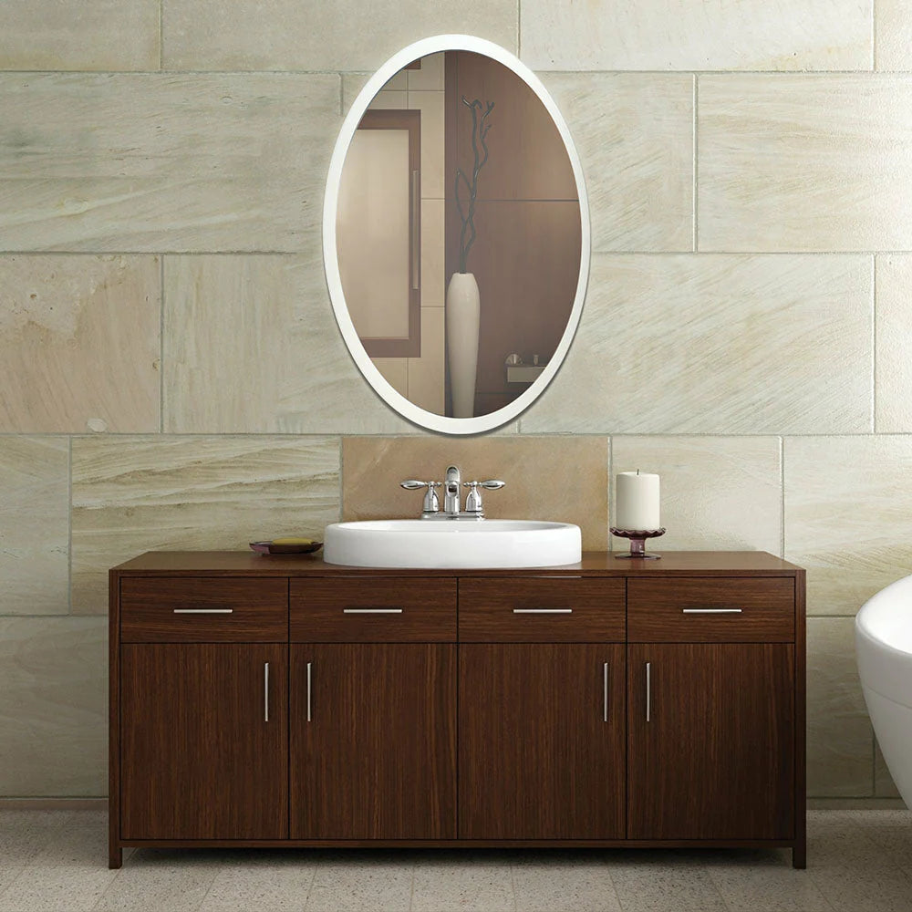 Mirror Oval Edge-Lit LED Mirror 31483-012 Eurofase Lighting - Bright Light Chandeliers