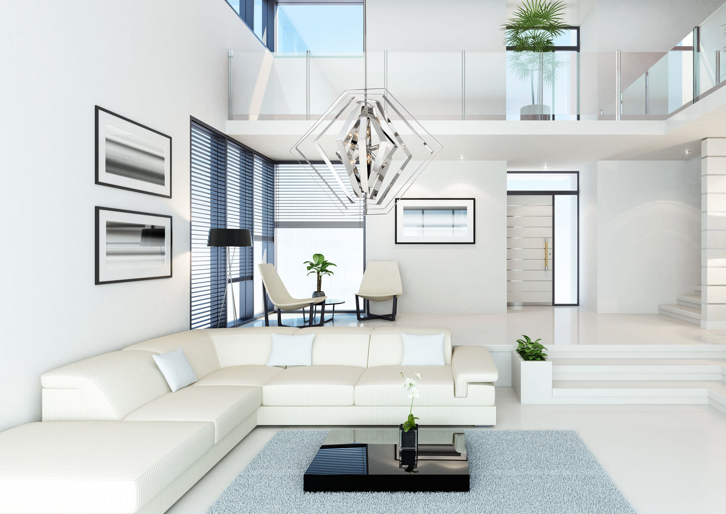 Downtown 6-Light Chandelier 31887-014 Eurofase Lighting - Bright Light Chandeliers