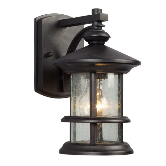 Outdoor Wall Mount Lantern - in Black finish with Clear Seeded Glass 319730BK Galaxy Lighting - Bright Light Chandeliers