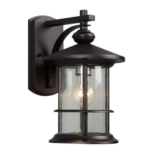 Outdoor Wall Mount Lantern - in Black finish with Clear Seeded Glass 319740BK Galaxy Lighting - Bright Light Chandeliers