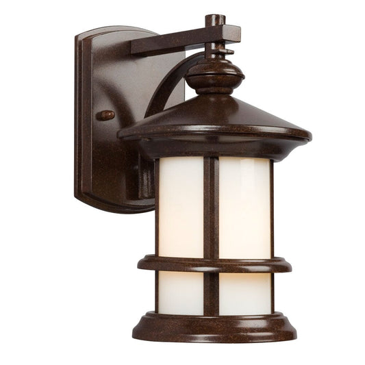 Outdoor Wall Mount Lantern - in Bronze finish with Ivory Art Glass  319930BZ Galaxy Lighting - Bright Light Chandeliers
