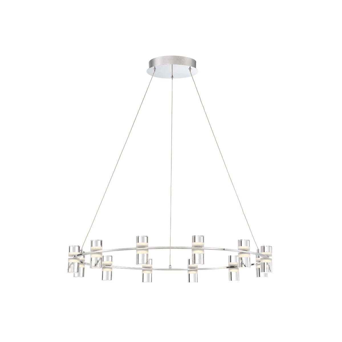 Netto Medium LED Chandelier 33725-017 Eurofase Lighting - Bright Light Chandeliers