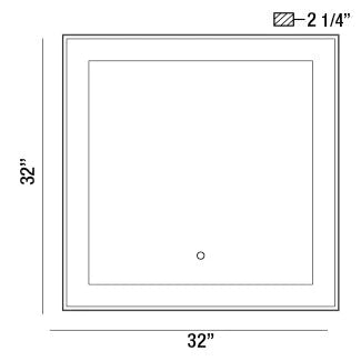 Square Edge-Lit LED  Mirror 33829-012 Eurofase Lighting - Bright Light Chandeliers