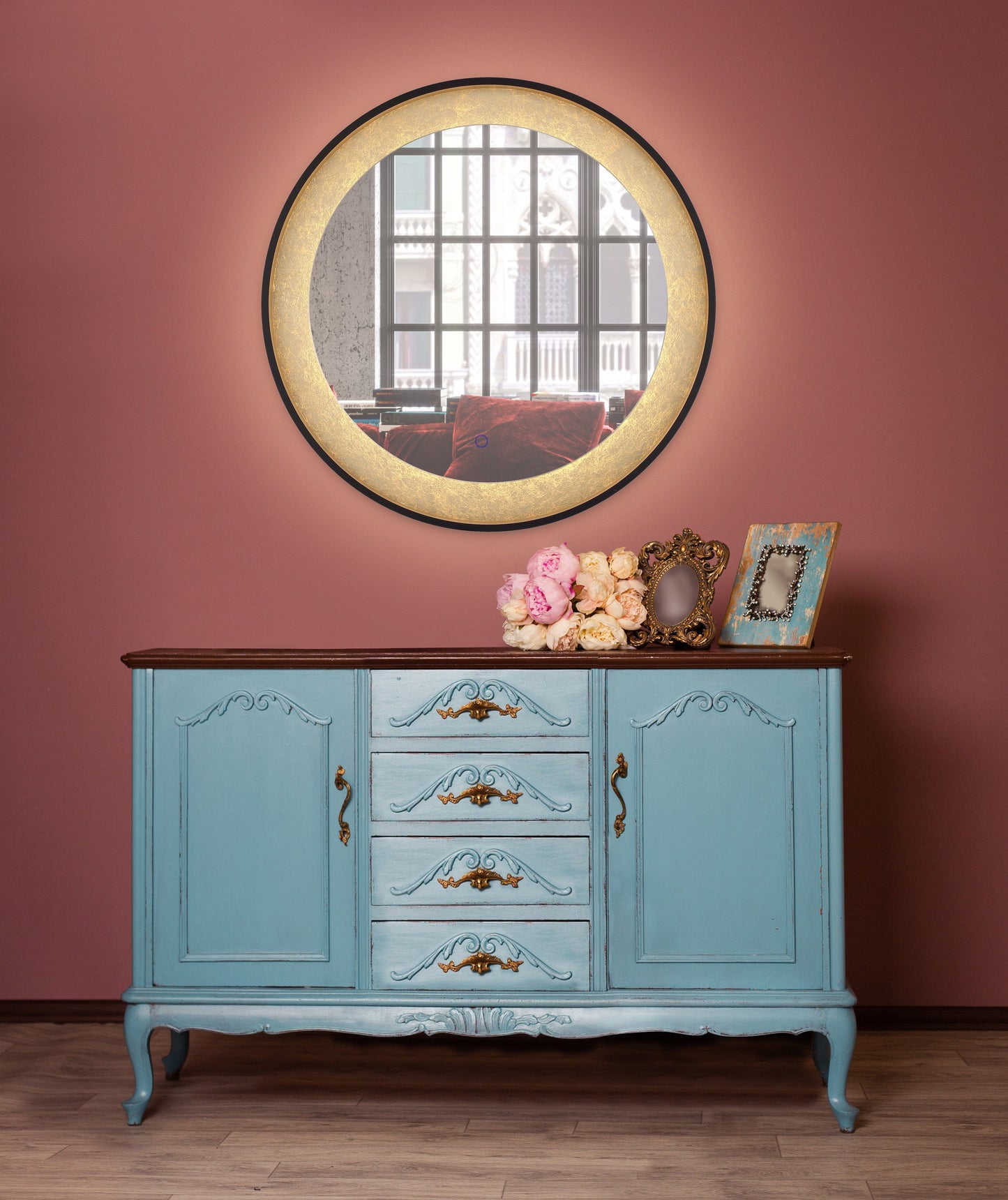 Round Edge-Lit LED Mirror 33830-018 Eurofase Lighting - Bright Light Chandeliers