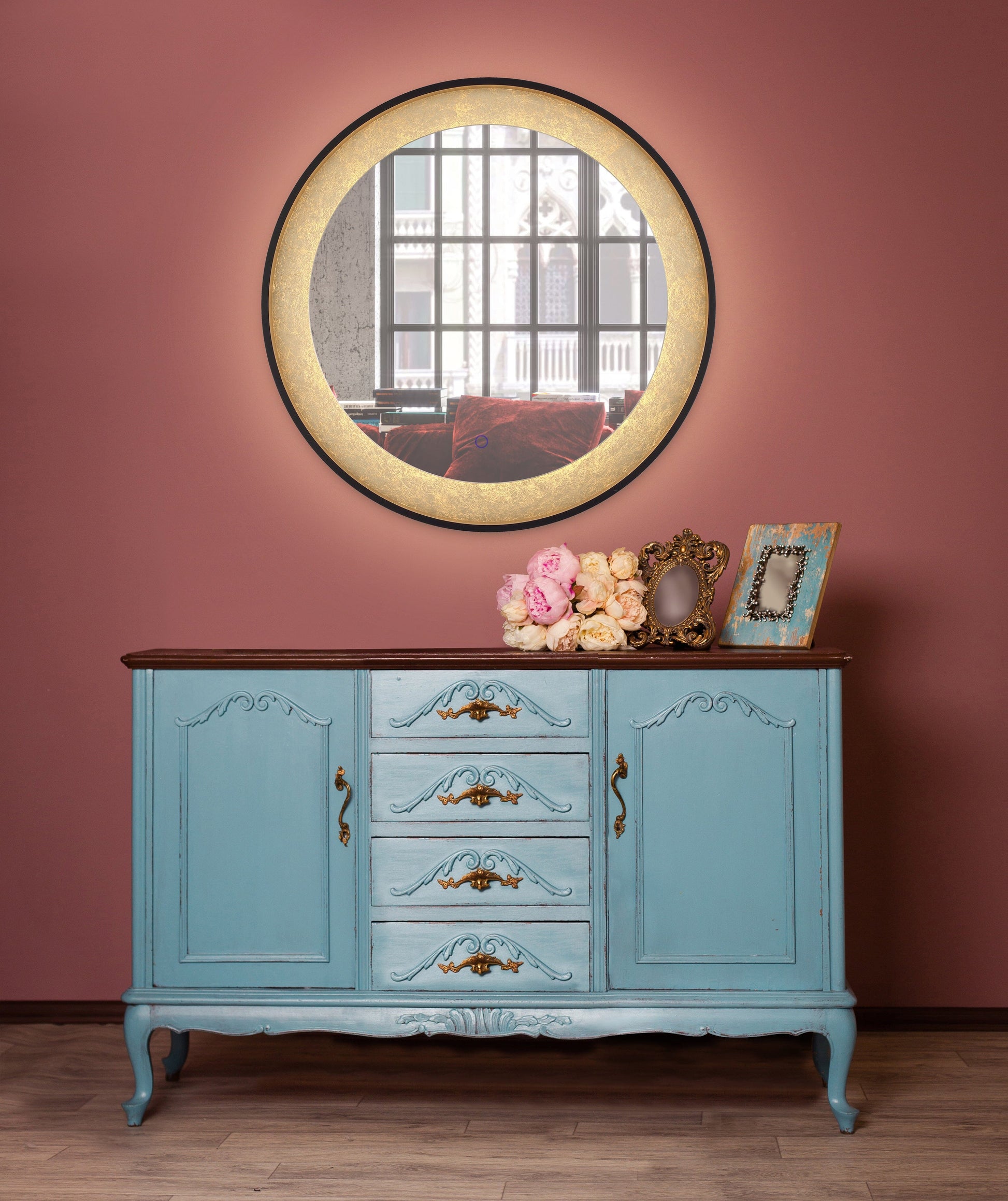 Round Edge-Lit LED Mirror 33830-018 Eurofase Lighting - Bright Light Chandeliers