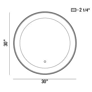Round Edge-Lit LED Mirror 33830-018 Eurofase Lighting - Bright Light Chandeliers