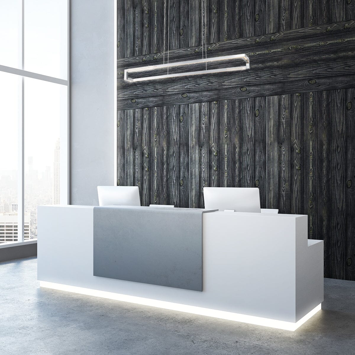 Clinton Large Linear LED Chandelier 35728-016 Eurofase Lighting - Bright Light Chandeliers