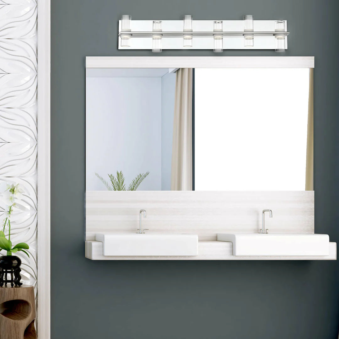 Netto 6-Light Large LED Bathbar 35959-014 Eurofase Lighting - Bright Light Chandeliers