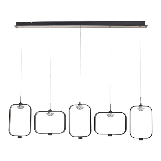 Dagmar 5-Light Linear LED Chandelier 37078-010 Eurofase Lighting - Bright Light Chandeliers