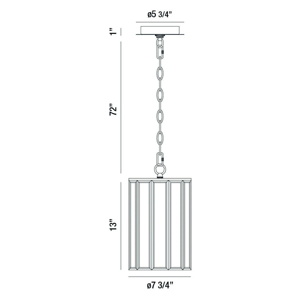 Saville 1-Light Pendant 37084-011 Eurofase Lighting - Bright Light Chandeliers