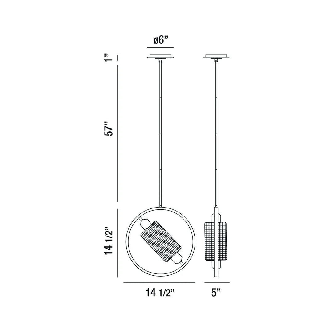 Seamore 1-Light Small Pendant 37108-014 Eurofase Lighting - Bright Light Chandeliers