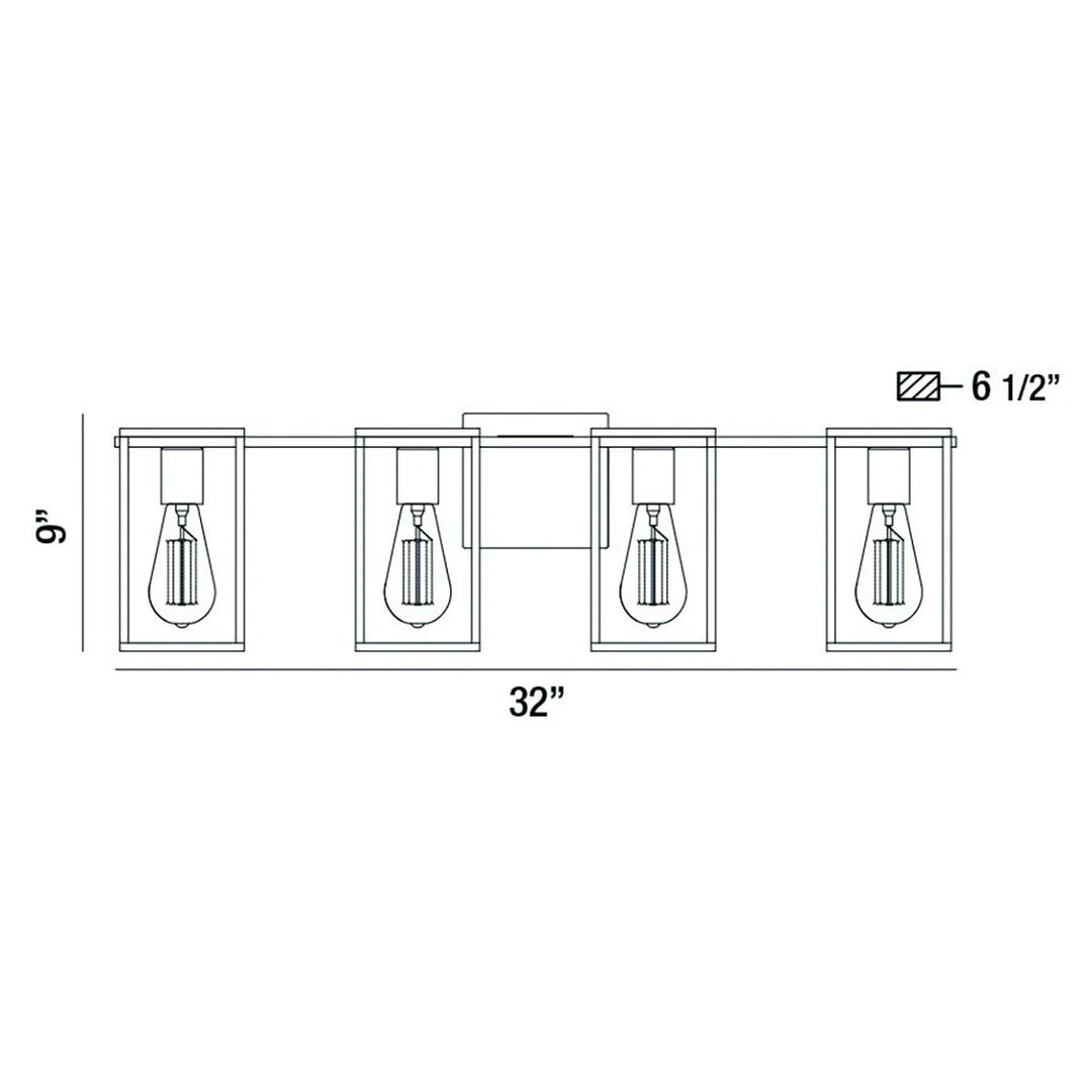 Stafford 4-Light Bathbar 37117-016 Eurofase Lighting - Bright Light Chandeliers