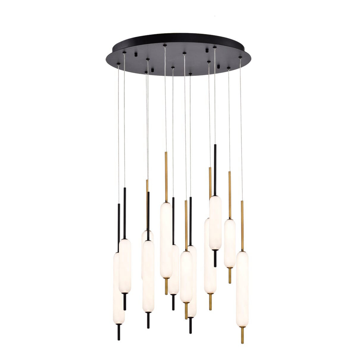 Cumberland 12-Light Round LED Chandelier 37235-017 Eurofase Lighting - Bright Light Chandeliers