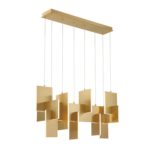 COBURG EXTRA LARGE LINEAR LED CHANDELIER 38044-014 Eurofase Lighting - Bright Light Chandeliers