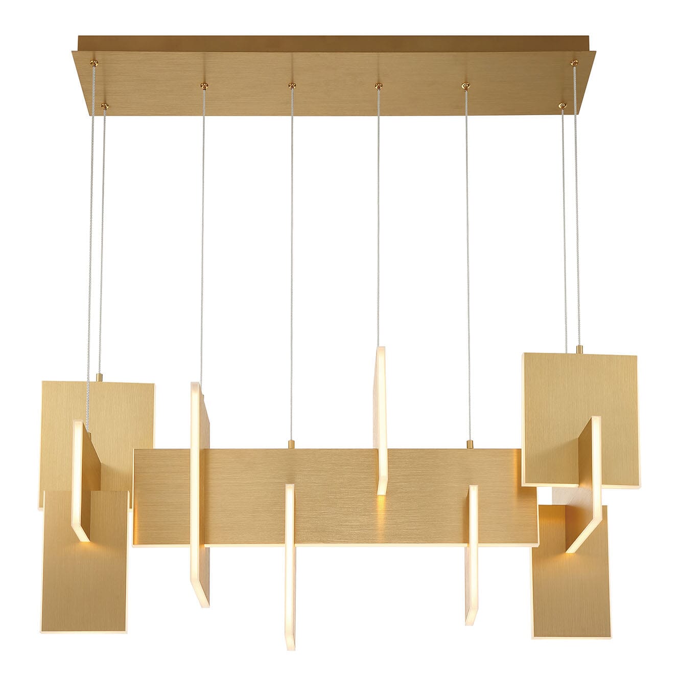 COBURG EXTRA LARGE LINEAR LED CHANDELIER 38044-014 Eurofase Lighting - Bright Light Chandeliers