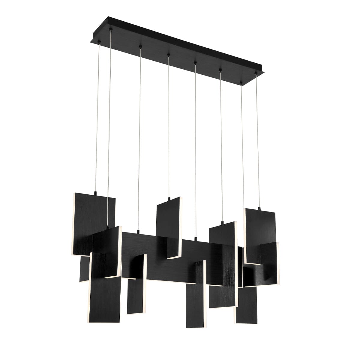 COBURG EXTRA LARGE LINEAR LED CHANDELIER 38044-014 Eurofase Lighting - Bright Light Chandeliers