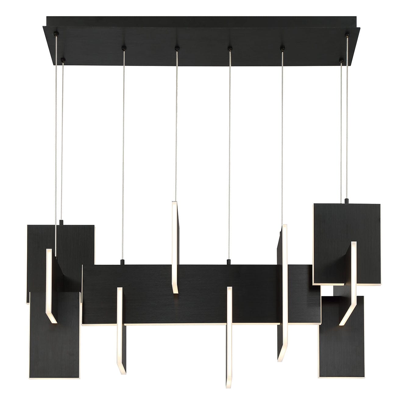 COBURG EXTRA LARGE LINEAR LED CHANDELIER 38044-014 Eurofase Lighting - Bright Light Chandeliers
