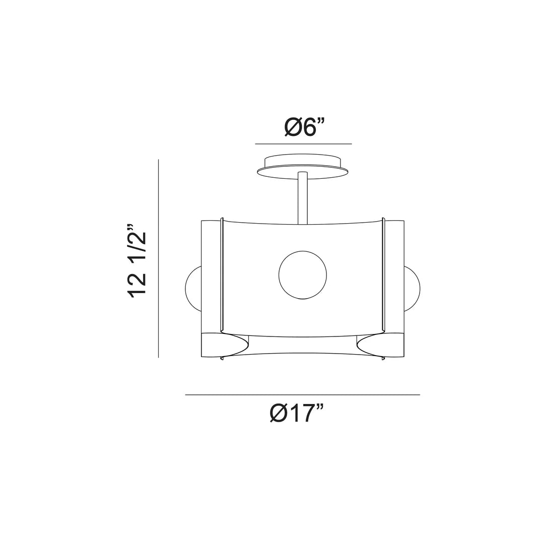 Metallo 4 Light Semi Flushmount 38154-010 Eurofase Lighting - Bright Light Chandeliers