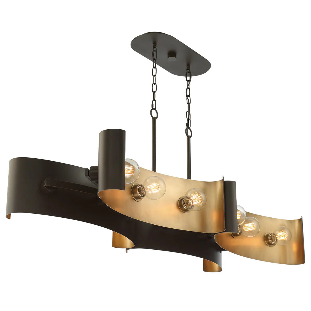 Metallo 12 Light Island Chandelier 38429-019 Eurofase Lighting - Bright Light Chandeliers