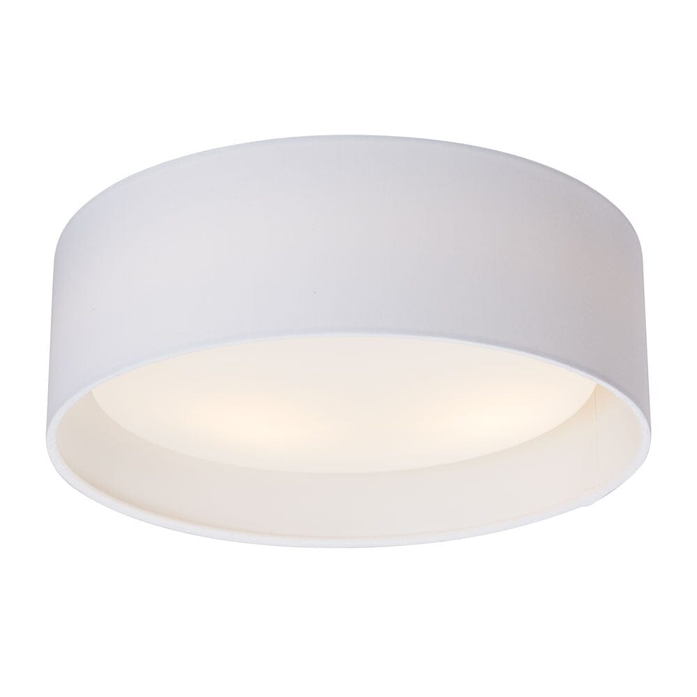 13" CEIL W/GREY FABRICSHADE (2X15W LED A19) 652100GY-2LED Galaxy Lighting - Bright Light Chandeliers