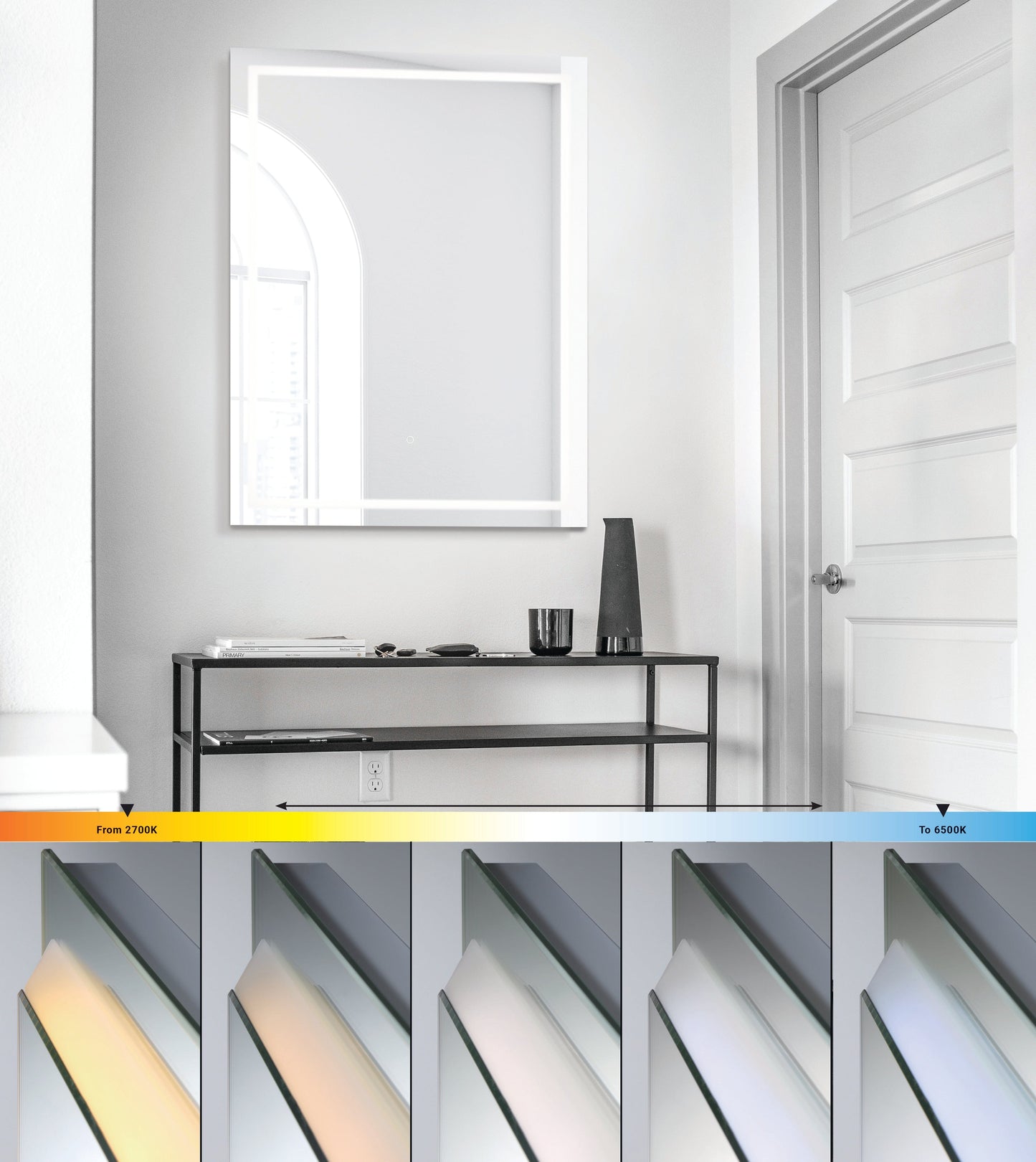 Rectangular Back-Lit Small LED Mirror 37138-011 Eurofase Lighting - Bright Light Chandeliers