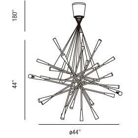 Zazu 28-Light Pendant 19800-011 Eurofase Lighting - Bright Light Chandeliers