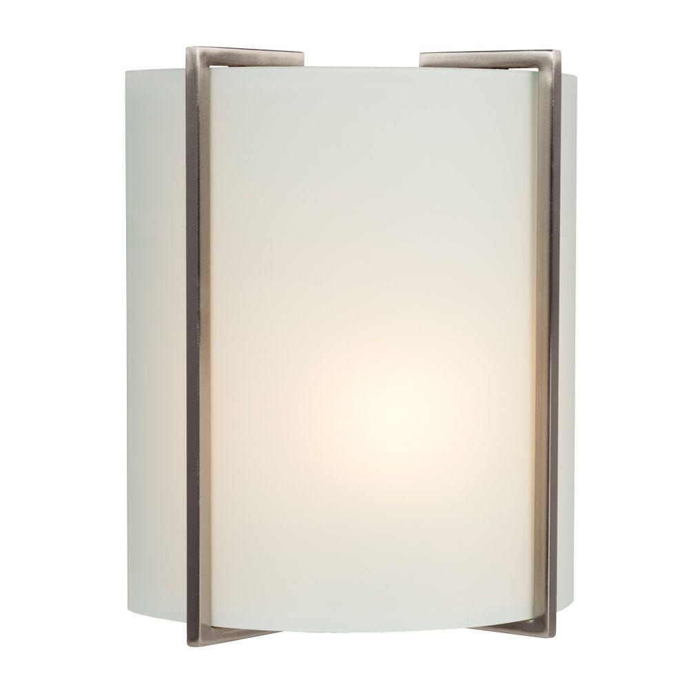 Wall Sconce - Brushed Nickel with Satin White Glass 212510BN/WH Galaxy Lighting - Bright Light Chandeliers