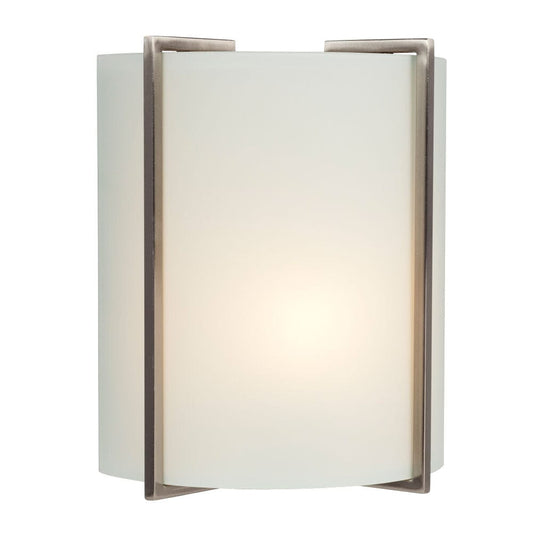 Wall Sconce - Brushed Nickel with Satin White Glass 212510BN/WH Galaxy Lighting - Bright Light Chandeliers