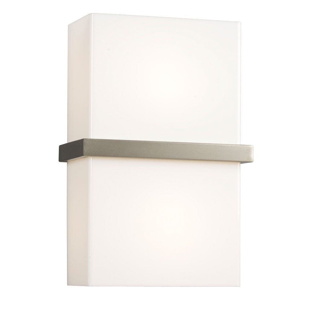 Wall Sconce - Brushed Nickel with Satin White Glass 213130BN Galaxy Lighting - Bright Light Chandeliers