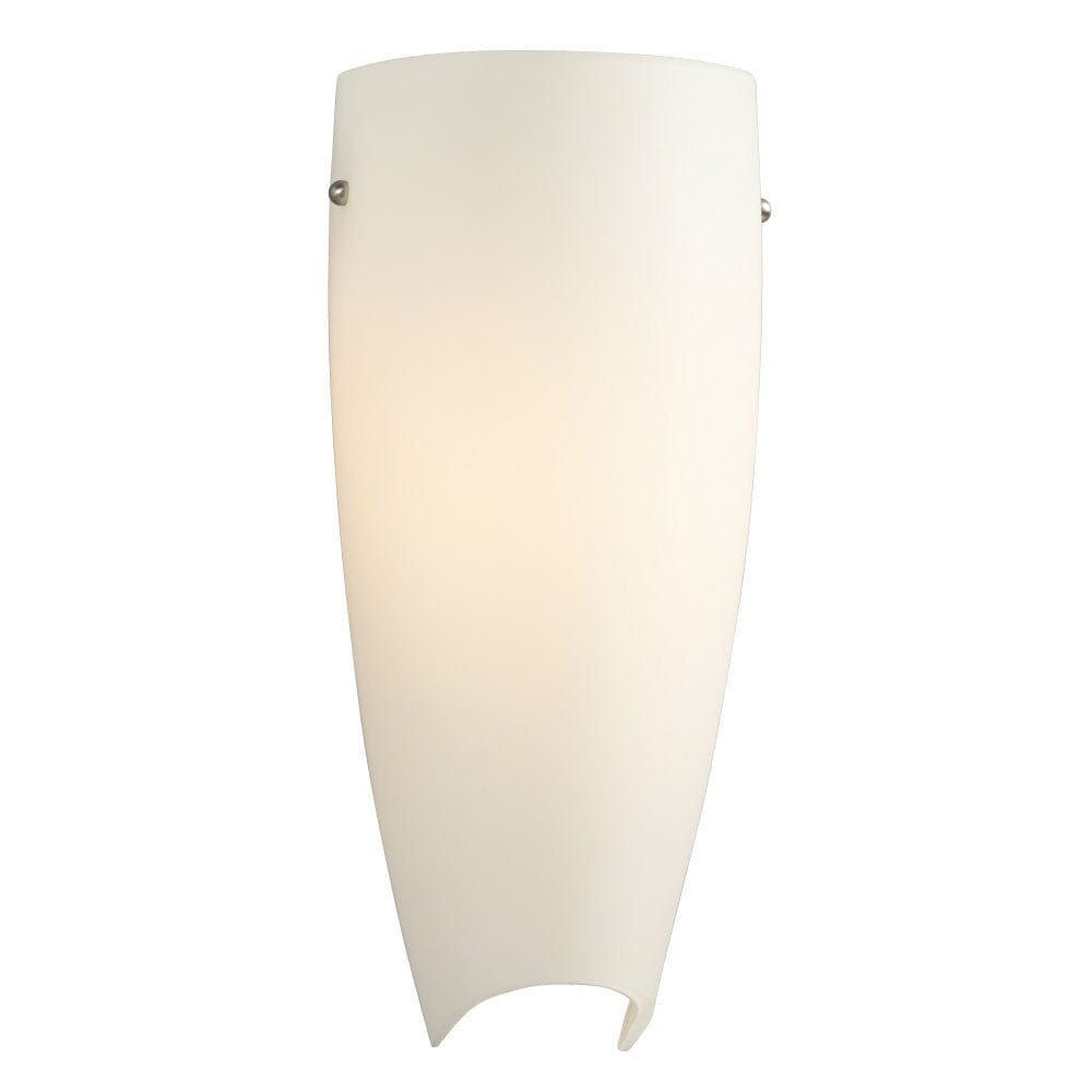 Wall Sconce - Brushed Nickel with Satin White Glass 213140BN Galaxy Lighting - Bright Light Chandeliers