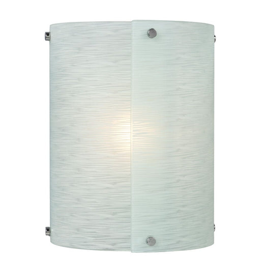 Madeo 1-Light Wall Sconce Chrome with Frosted Textured Glass 215040CH Galaxy Lighting - Bright Light Chandeliers