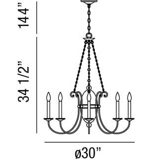 ALBERO 8-LIGHT CHANDELIER 25607-017 Eurofase Lighting - Bright Light Chandeliers