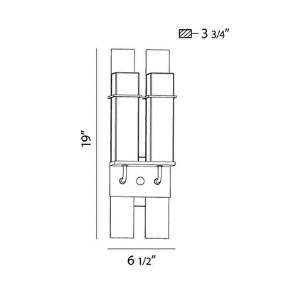 Muller 2-Light Outdoor Wall Sconce 28054-016 Eurofase Lighting - Bright Light Chandeliers