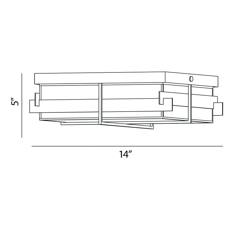 Muller 2-Light Outdoor Flushmount 28055-013 Eurofase Lighting - Bright Light Chandeliers