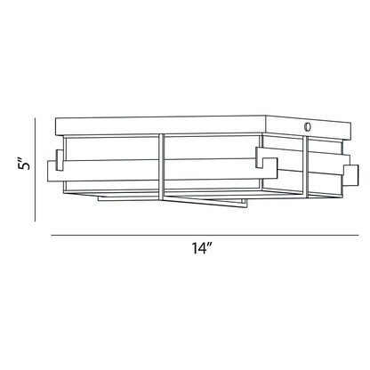 Muller 2-Light Outdoor Flushmount 28055-013 Eurofase Lighting - Bright Light Chandeliers