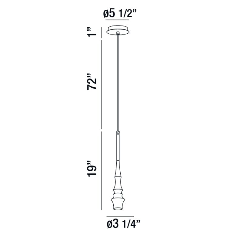 Sano 1-Light Pendant 28405-017 Eurofase Lighting - Bright Light Chandeliers