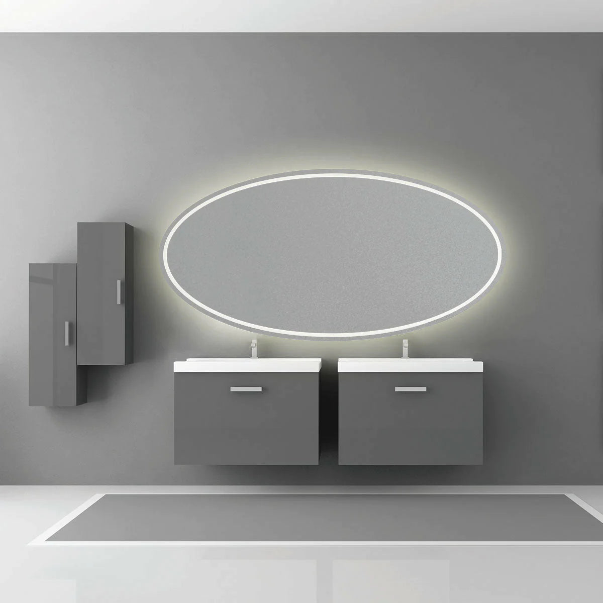 Mirror Oval Back-Lit LED Mirror 29106-011 Eurofase Lighting - Bright Light Chandeliers