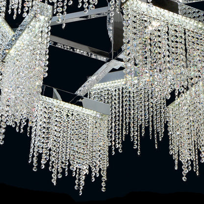 Rossi 10-Light Linear LED Chandelier 30005-013 Eurofase Lighting - Bright Light Chandeliers