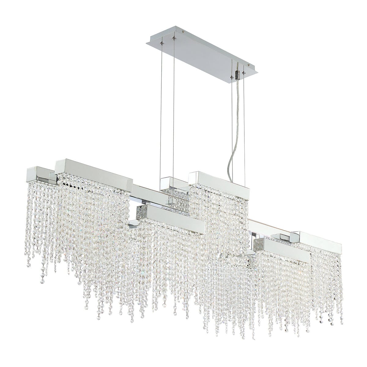 Rossi 10-Light Linear LED Chandelier 30005-013 Eurofase Lighting - Bright Light Chandeliers