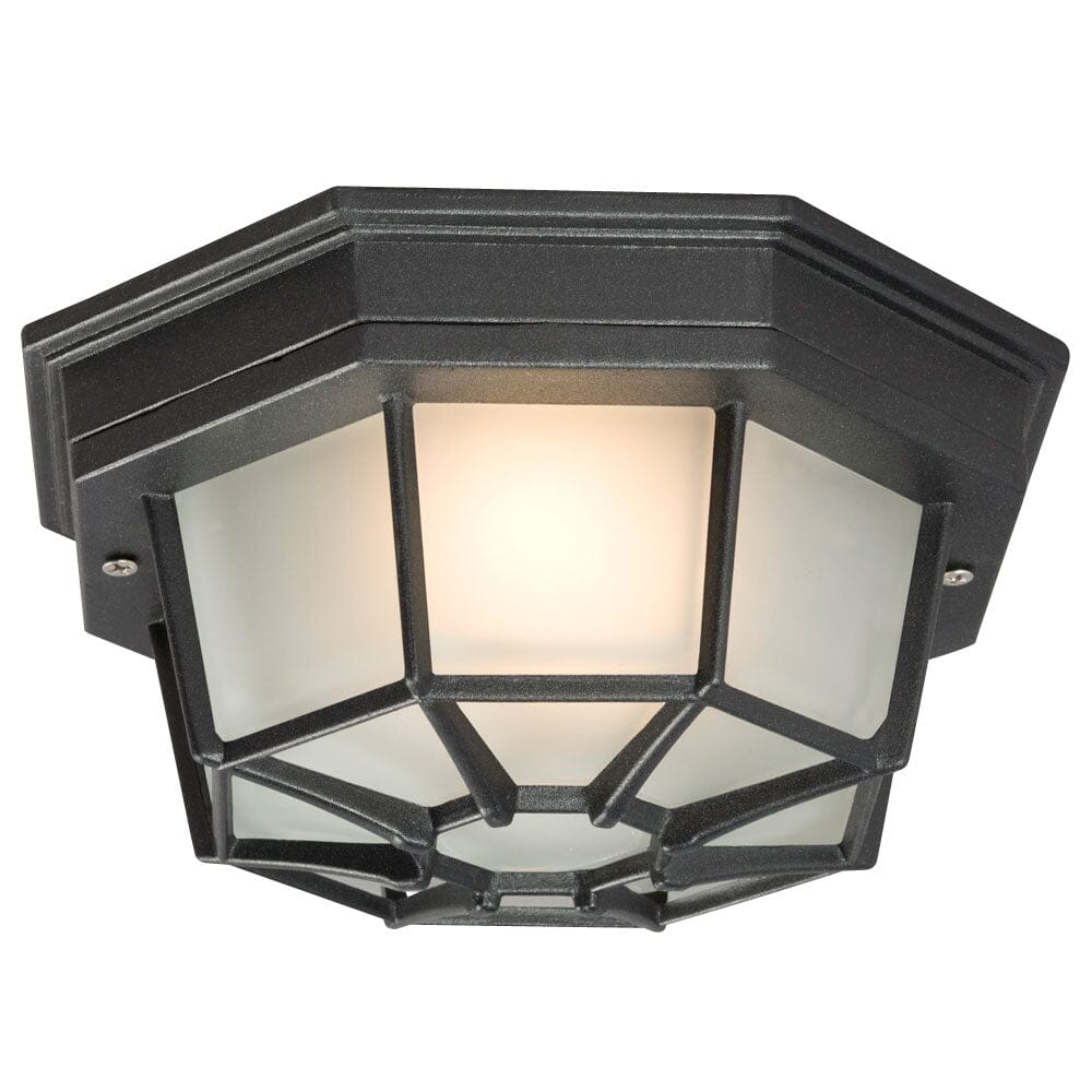 Outdoor Cast Aluminum Ceiling Fixture 301401 BLK Galaxy Lighting - Bright Light Chandeliers