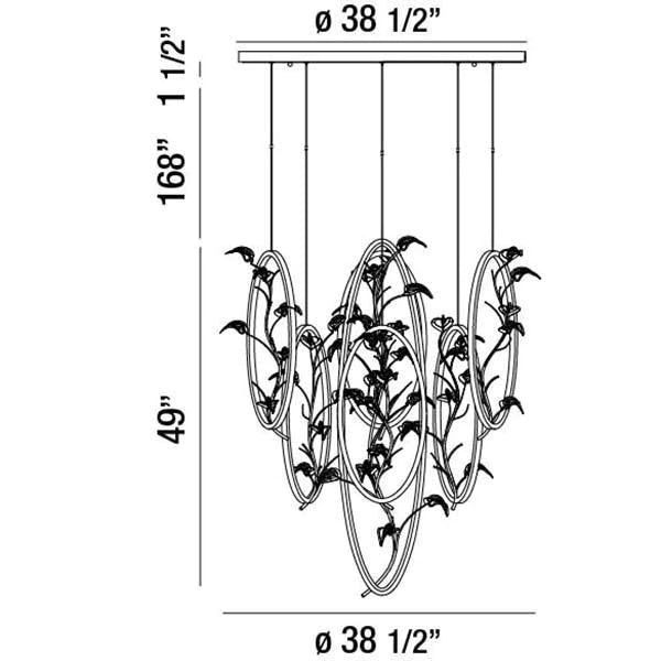 Peralta LED Chandelier 31392-013 Eurofase Lighting - Bright Light Chandeliers