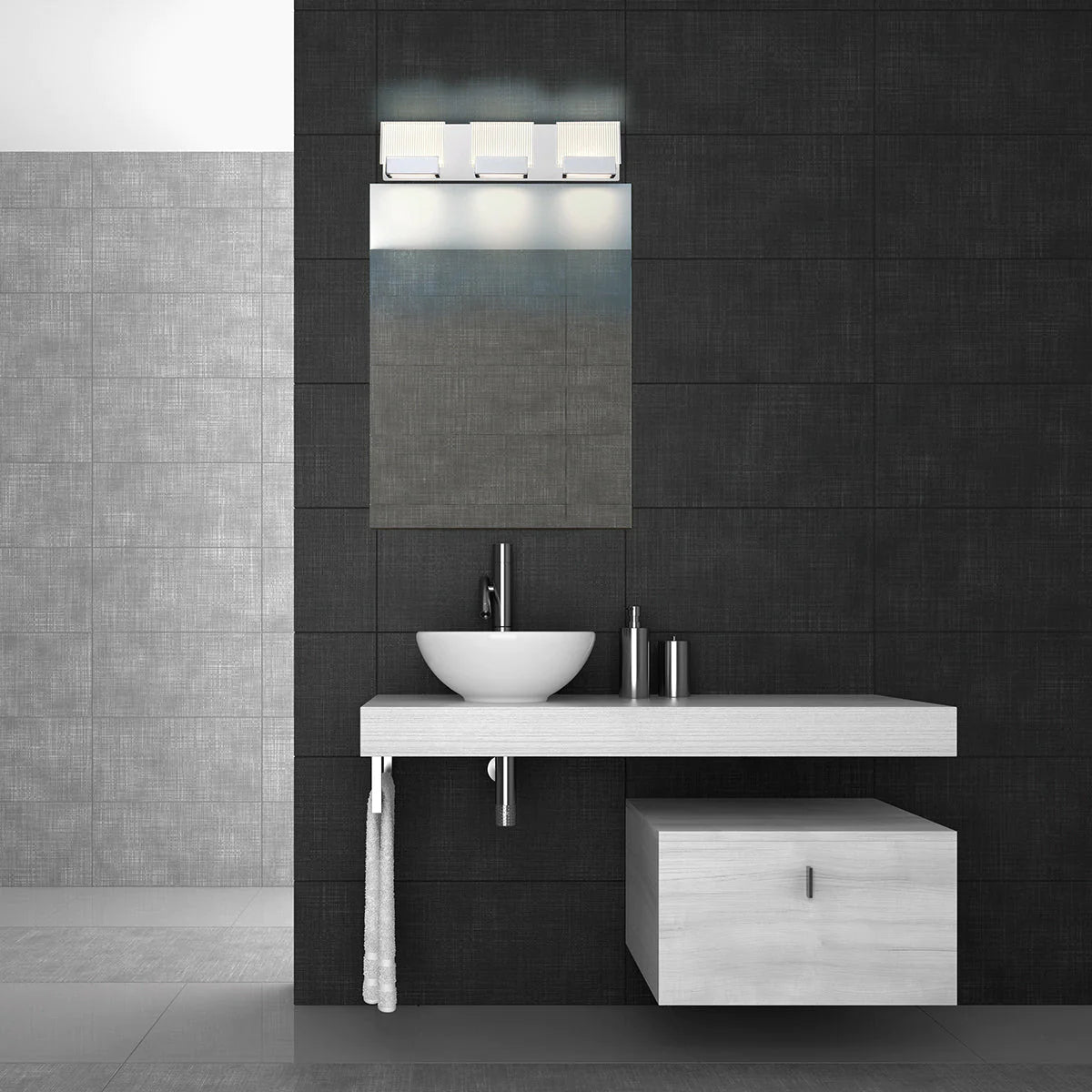 Sonic 3-Light LED Bathbar 31439-015 Eurofase Lighting - Bright Light Chandeliers