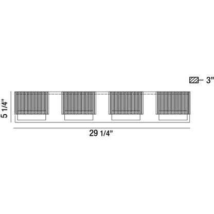 Sonic 4-Light LED Bathbar 31440-011 Eurofase Lighting - Bright Light Chandeliers