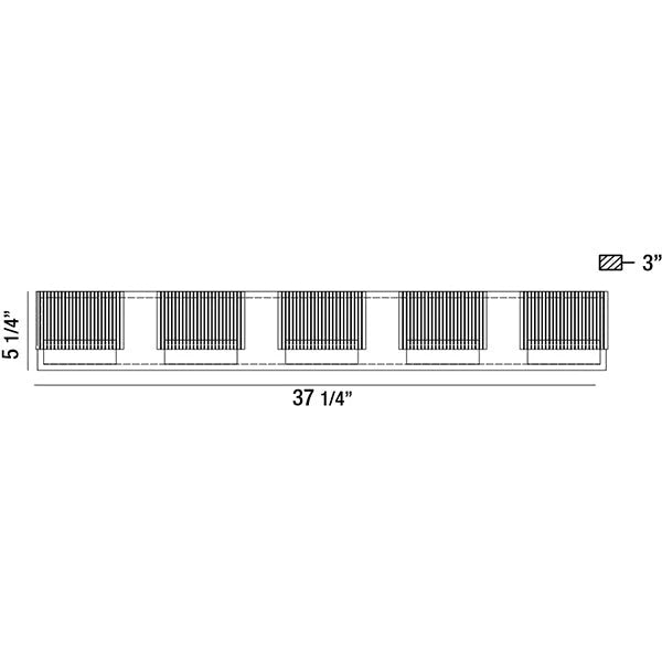 Sonic 5-Light LED Bathbar 31441-018 Eurofase Lighting - Bright Light Chandeliers