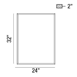 Mirror Medium Rectangular Edge-Lit LED Mirror 31479-011 Eurofase Lighting - Bright Light Chandeliers